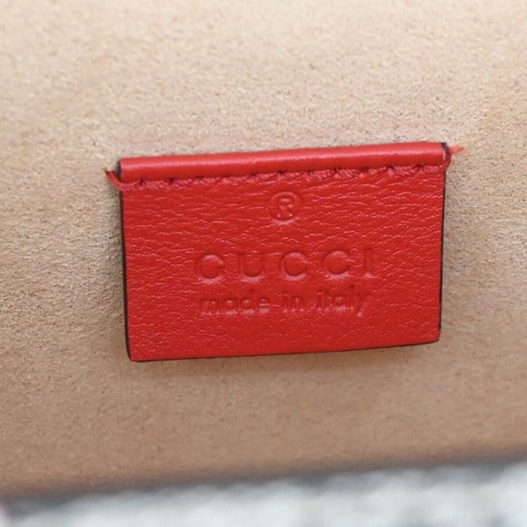 Authentic GUCCI Apple Small Bamboo 2Way Chain Shoulder Hand Bag Supreme Leather - Picture 10 of 16